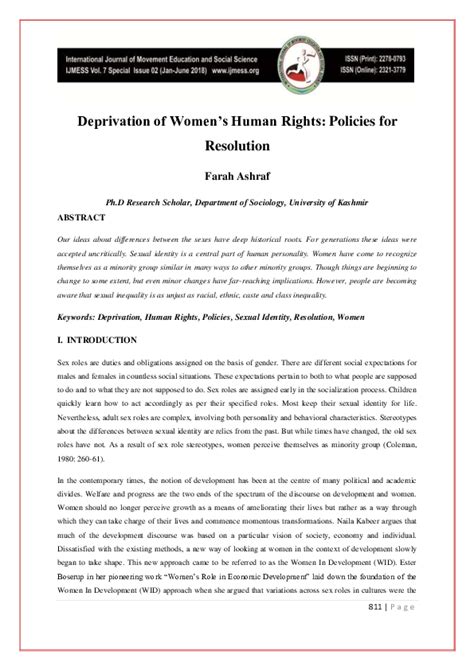 Deprivation of Womens Human Rights and Strategies for Resolution Reader