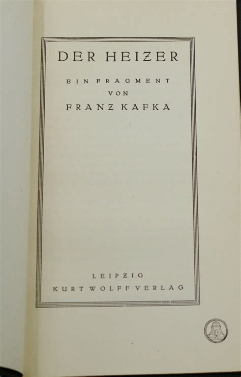Der Heizer ein Fragment German Edition Kindle Editon