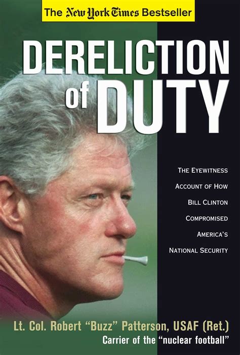 Dereliction of Duty Eyewitness Account of How Bill Clinton Compromised America s National Security Epub