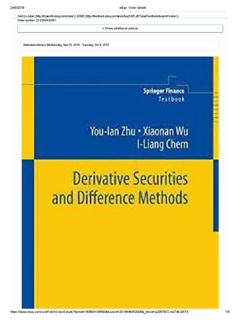 Derivative Securities and Difference Methods Epub