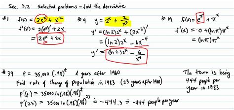 Derivative Word Problems And Solutions Doc