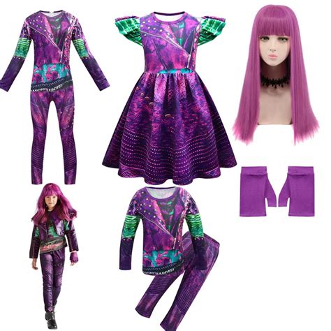 Descendants Mal Costume with Wig: Slay the Look Like a True Villain!