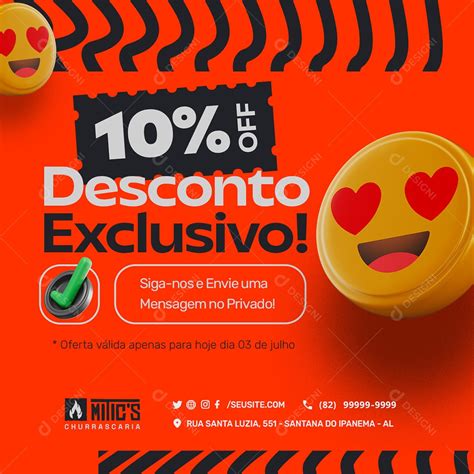 Descontos exclusivos: