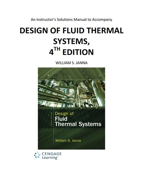 Design Fluid Thermal System Solution Manual Kindle Editon