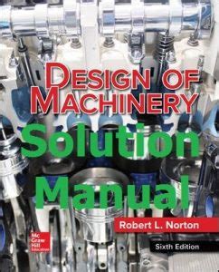 Design Of Machinery Robert L Norton Solution Manual PDF