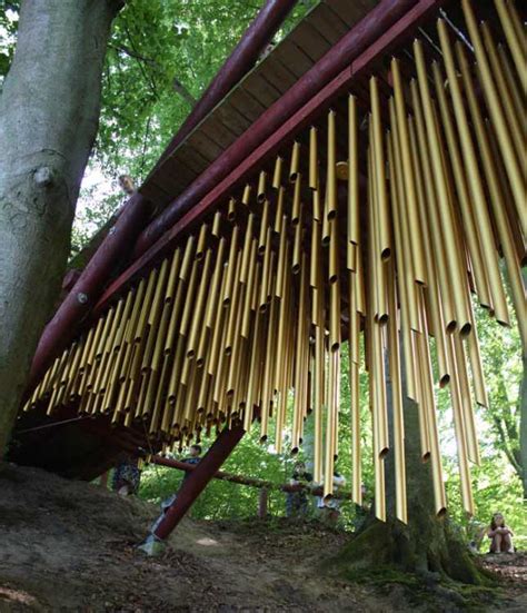 Design the bridge with a series of musical tubes.