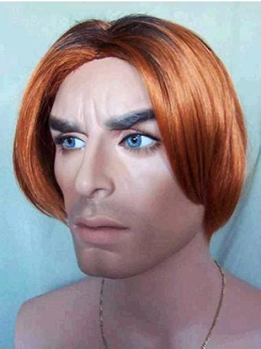 Designed Auburn Lace Front Short Men Wigs