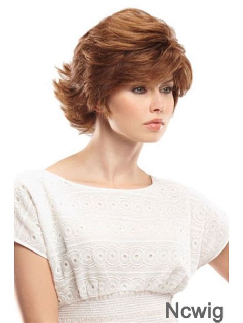 Designed Auburn Wavy Short Petite Wigs