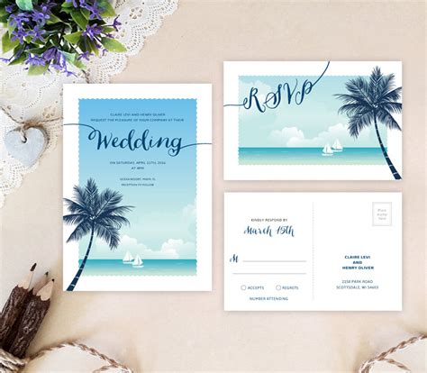 Destination Wedding Invitation Templates