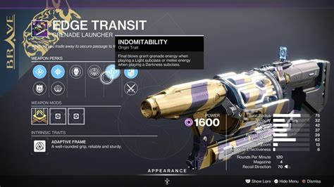 Destiny 2: Edge Transit God Roll