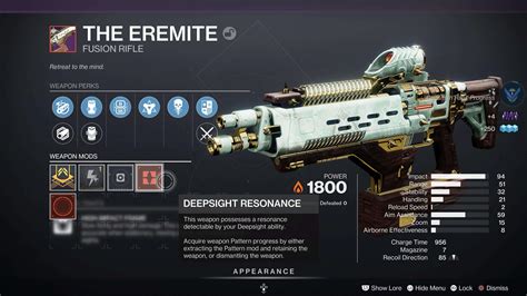 Destiny 2: The Eremite: A Comprehensive Guide to the Masterful Exotic Weapon