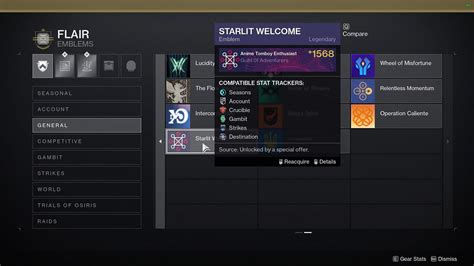 Destiny 2 New Emblem: A Starlit Journey