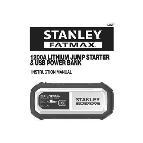 Detail Manual Guide Stanley Jump Starter Manual Ebook Kindle Editon