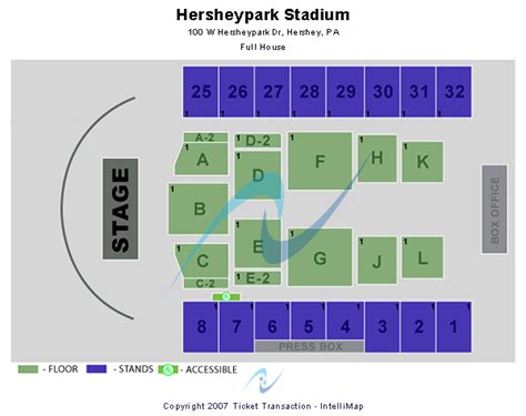Detailed Hersheypark Stadium Seating Chart