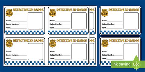 Detective Badge Template