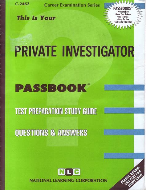 Detective InvestigatorPassbooks Passbooks for Career Opportunities Doc