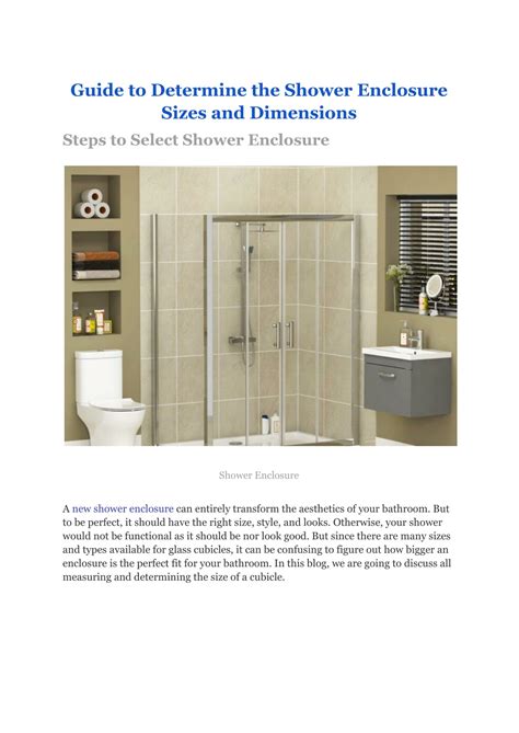 Determine the Type of Shower: