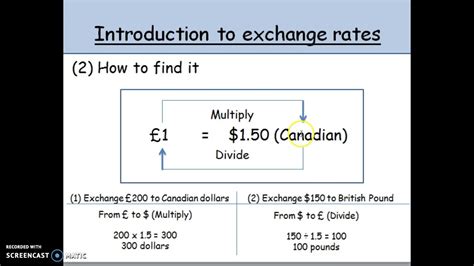 Determine the exchange rate: