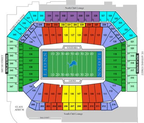 Detroit Lions Stadium Seating Chart