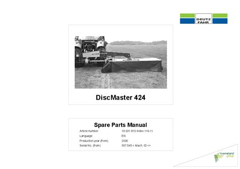 Deutz Disc Mower Manual Ebook Epub