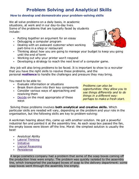 Develop Analytical and Problem-Solving Skills: