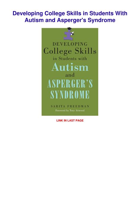 Developing College Skills in Students with Autism and Asperger s Syndrome Epub