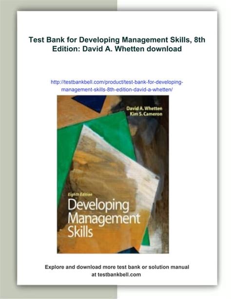 Developing Management Skills 8th Edition Test Bank Ebook Reader