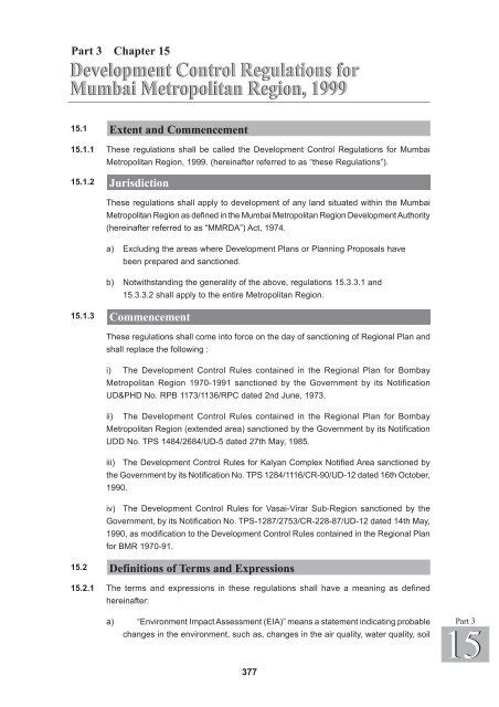 Development Control Regulations for Mumbai Metropolitan pdf Epub