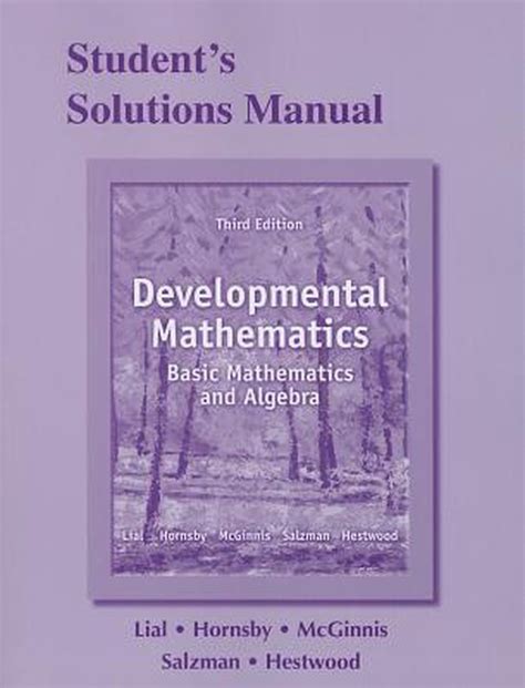 Developmental Mathematics Student s Solutions Manual Kindle Editon