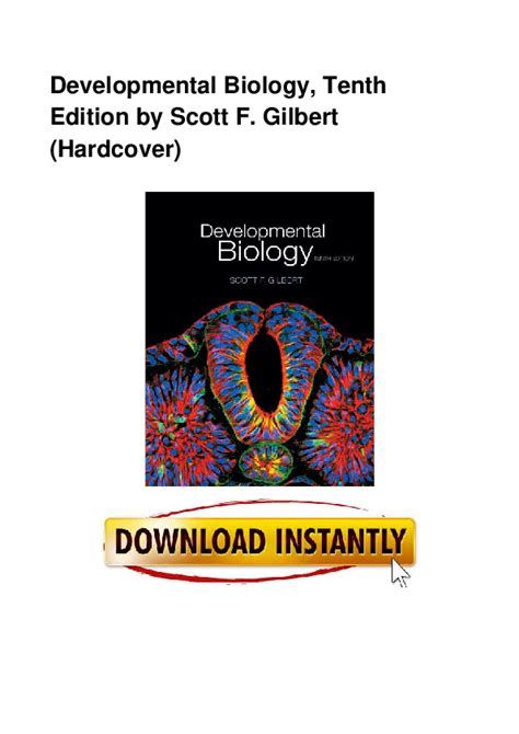 Developmental biology gilbert 10th edition Ebook PDF