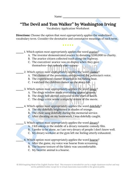 Devil And Tom Walker Analyze Imagery Answers Epub