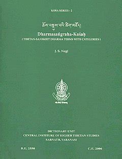 Dharmasangraha-Kosah Tibetan-Sanskrit Dharma Terms with Categories 1st Edition Doc