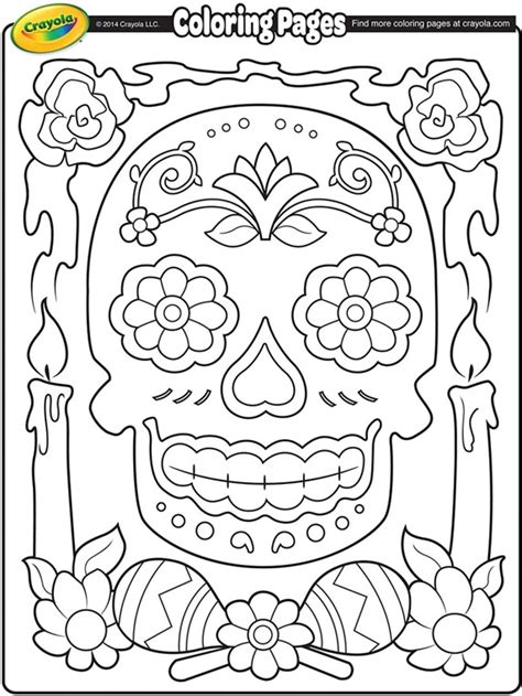 Dia De Los Muertos Printable Coloring Pages