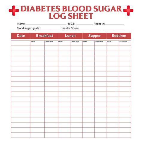 Diabetes Log Sheet Printable Ebook Ebook Doc