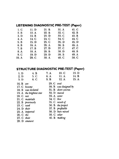 Diagnostic Test Answers PDF