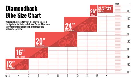 Diamondback Bicycle Size Chart