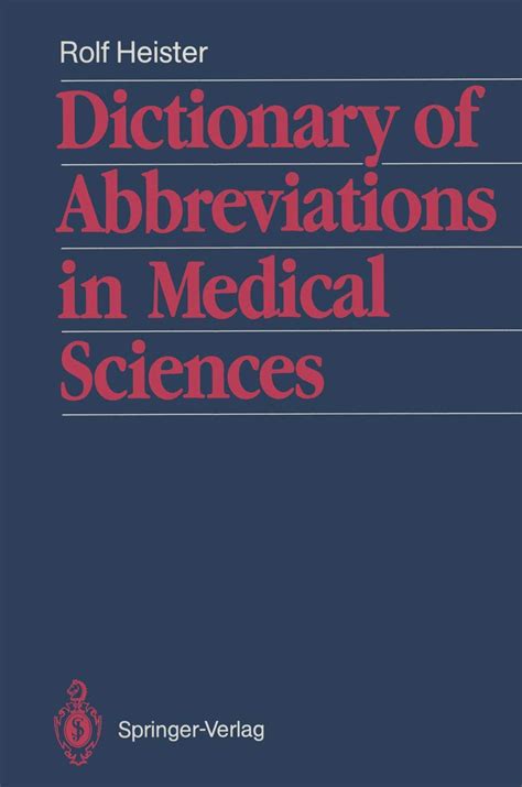 Dictionary of Abbreviations in Medical Sciences PDF