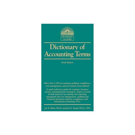 Dictionary of Accounting Terms 6th Edition Reader