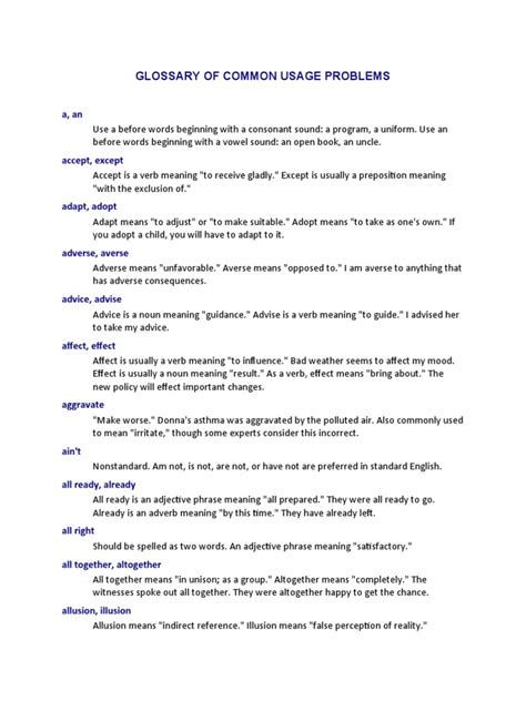 Dictionary of Common Usage Doc