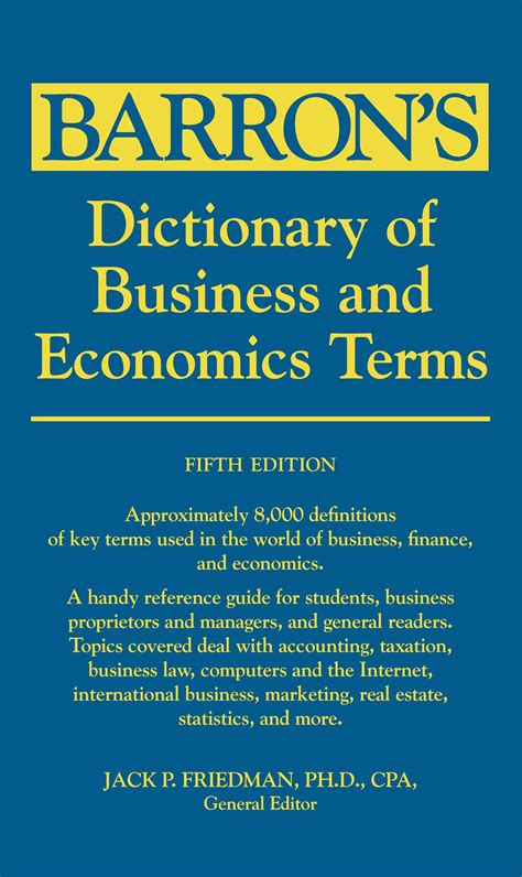 Dictionary of Economic & Financial Terms Epub