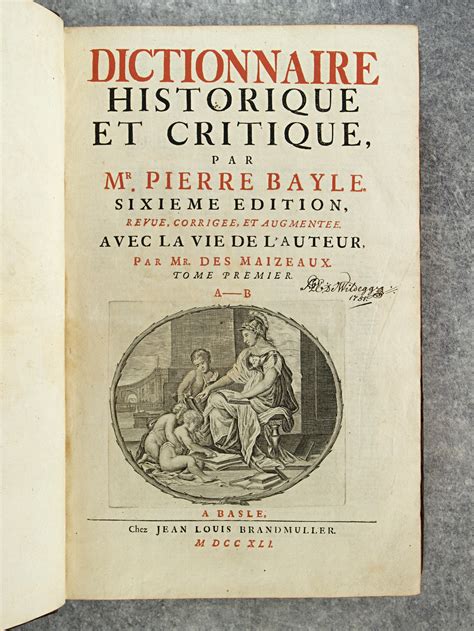 Dictionnaire Historique Et Critique... PDF