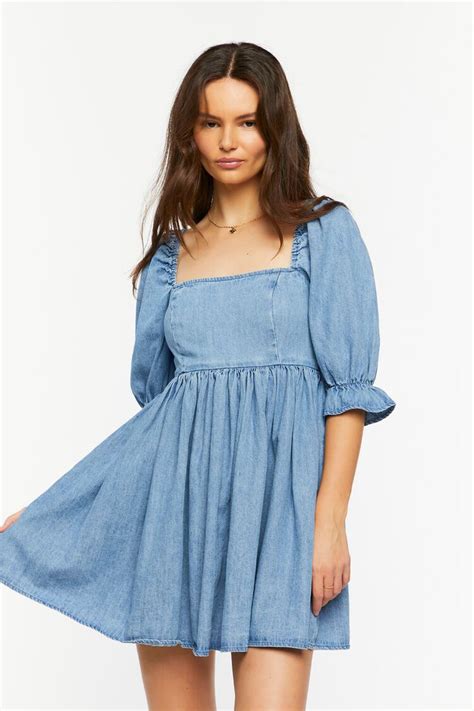 Different Styles of Denim Babydoll Dresses