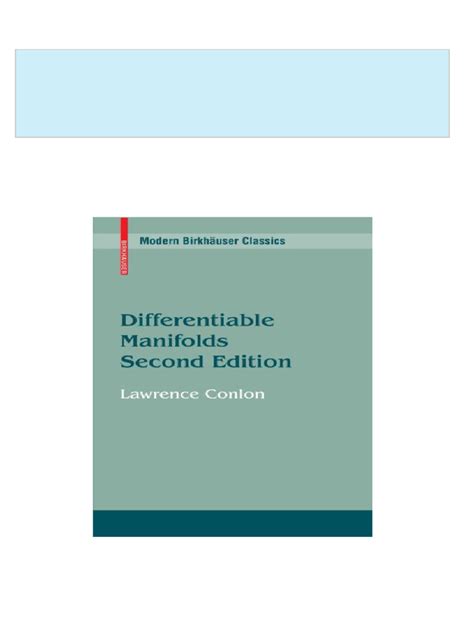 Differentiable Manifolds 2nd Edition Doc