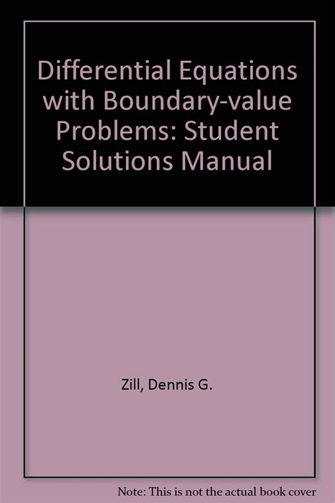 Differential Equations By Dennis G Zill Solutions Manual Kindle Editon