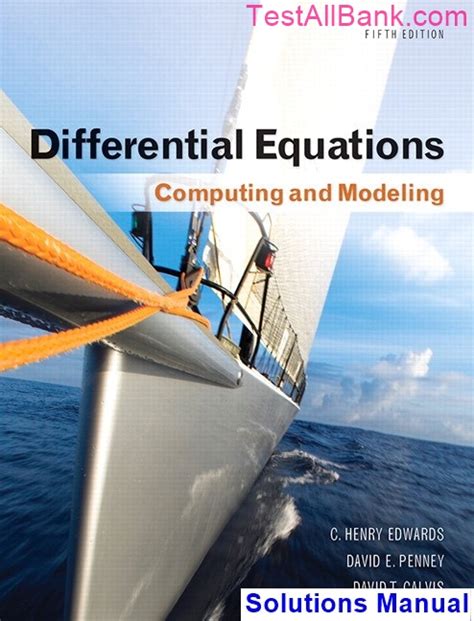 Differential Equations Computing Modeling Solutions Manual Kindle Editon