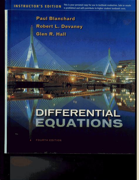 Differential Equations Paul Blanchard Solutions Manual Pdf Ebook Kindle Editon