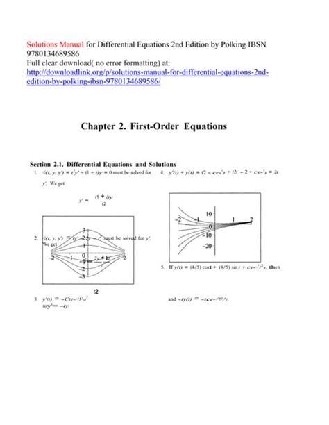 Differential Equations Polking Solutions Manual Pdf Reader