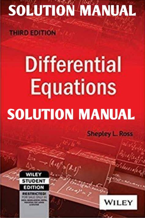 Differential Equations Solution Manual Ross Kindle Editon