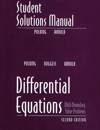 Differential Equations Solutions Manual Polking And Arnold Ebook Ebook PDF