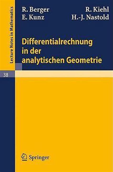 Differentialrechnung in der analytischen Geometrie Kindle Editon
